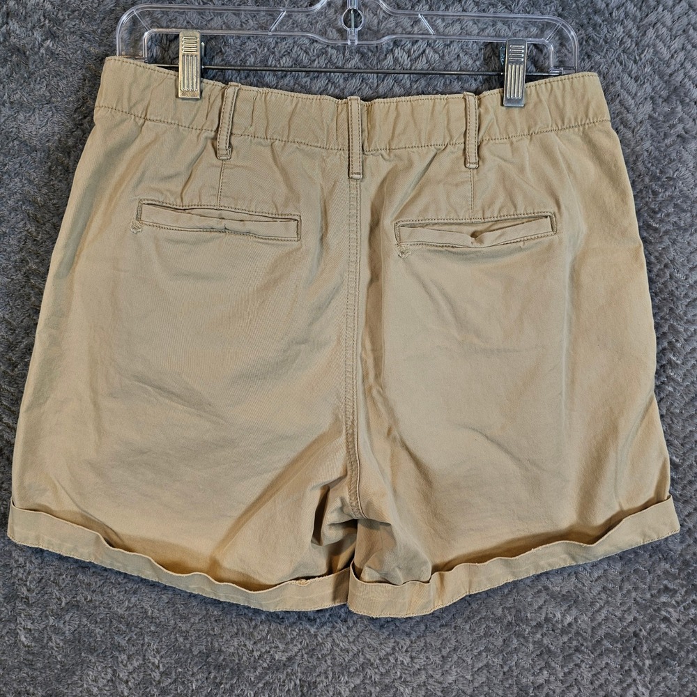 GAP Womens 5 Inch Khaki Shorts Tan Beige Chino Cuffed‎ Size 8 - Picture 4 of 6